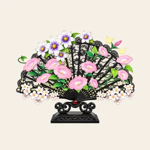 검은 비단 구름 부채