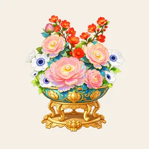 연꽃 금잔