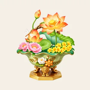 연꽃 물고기 바구니